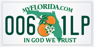 FL license plate 0061LP