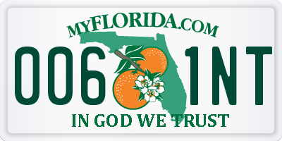 FL license plate 0061NT