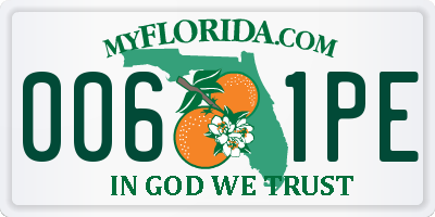 FL license plate 0061PE