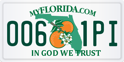 FL license plate 0061PI