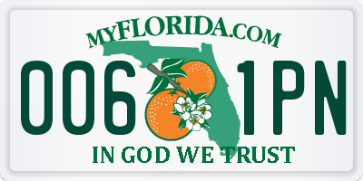 FL license plate 0061PN