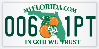 FL license plate 0061PT