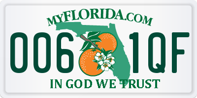FL license plate 0061QF