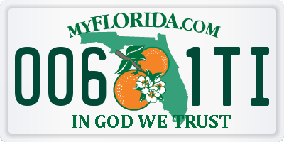 FL license plate 0061TI