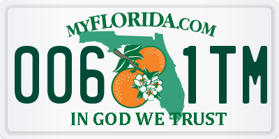 FL license plate 0061TM