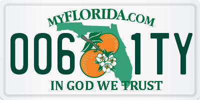 FL license plate 0061TY