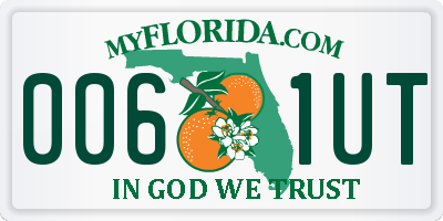 FL license plate 0061UT
