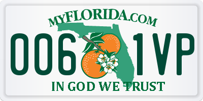 FL license plate 0061VP