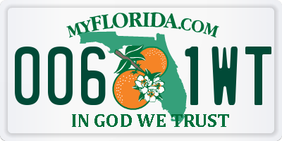 FL license plate 0061WT