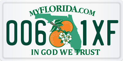 FL license plate 0061XF