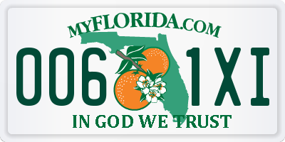 FL license plate 0061XI