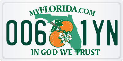 FL license plate 0061YN