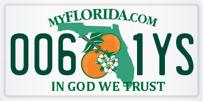 FL license plate 0061YS
