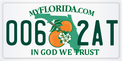 FL license plate 0062AT