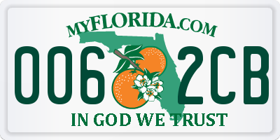 FL license plate 0062CB