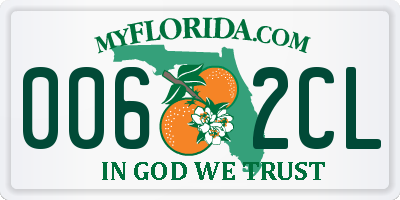 FL license plate 0062CL