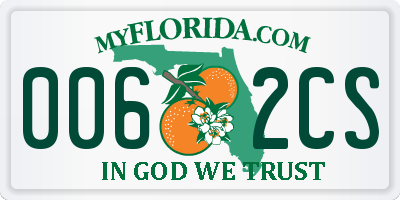 FL license plate 0062CS