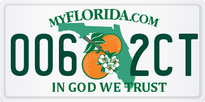 FL license plate 0062CT