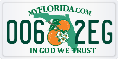 FL license plate 0062EG