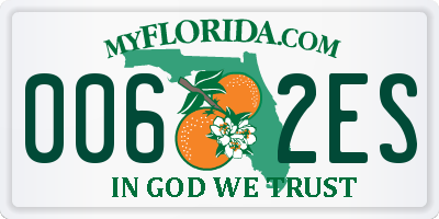FL license plate 0062ES