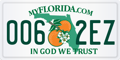 FL license plate 0062EZ