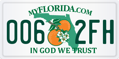 FL license plate 0062FH