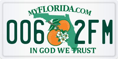FL license plate 0062FM
