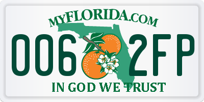 FL license plate 0062FP