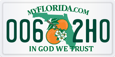 FL license plate 0062HO