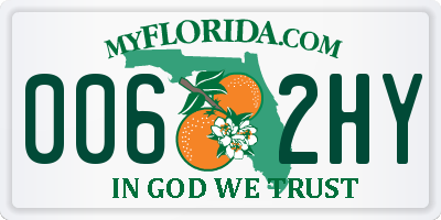FL license plate 0062HY