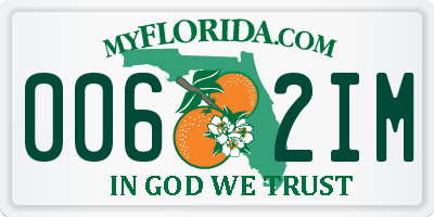 FL license plate 0062IM
