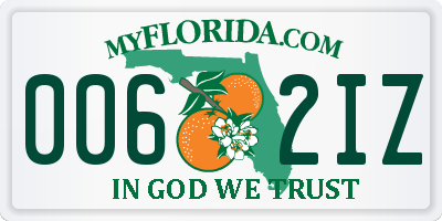 FL license plate 0062IZ
