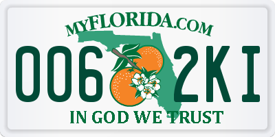 FL license plate 0062KI