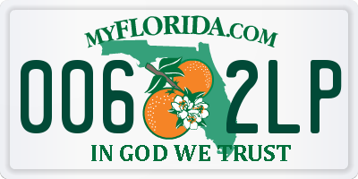 FL license plate 0062LP