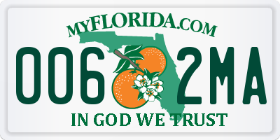 FL license plate 0062MA
