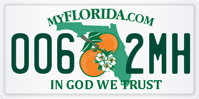 FL license plate 0062MH