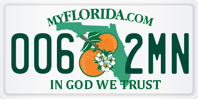 FL license plate 0062MN