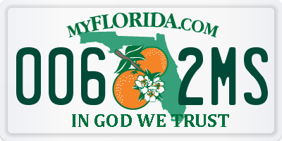 FL license plate 0062MS