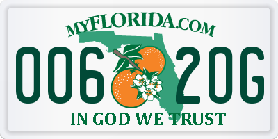 FL license plate 0062OG