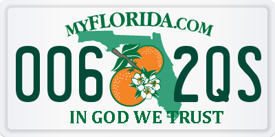 FL license plate 0062QS