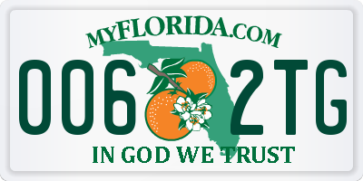 FL license plate 0062TG