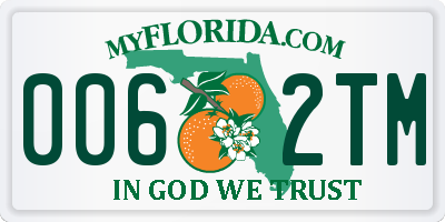 FL license plate 0062TM