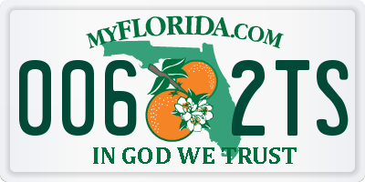 FL license plate 0062TS