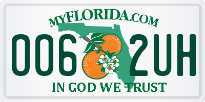 FL license plate 0062UH