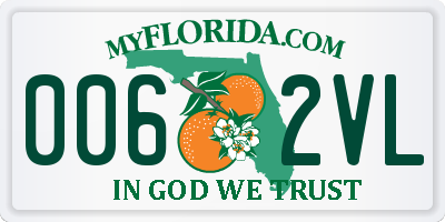 FL license plate 0062VL