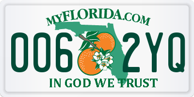 FL license plate 0062YQ