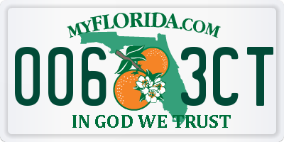 FL license plate 0063CT