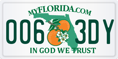 FL license plate 0063DY