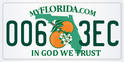 FL license plate 0063EC