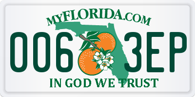 FL license plate 0063EP